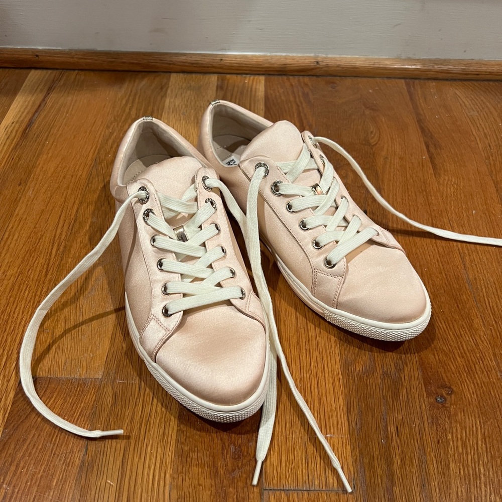 Badgley Micshka Pink Satin Sneakers
